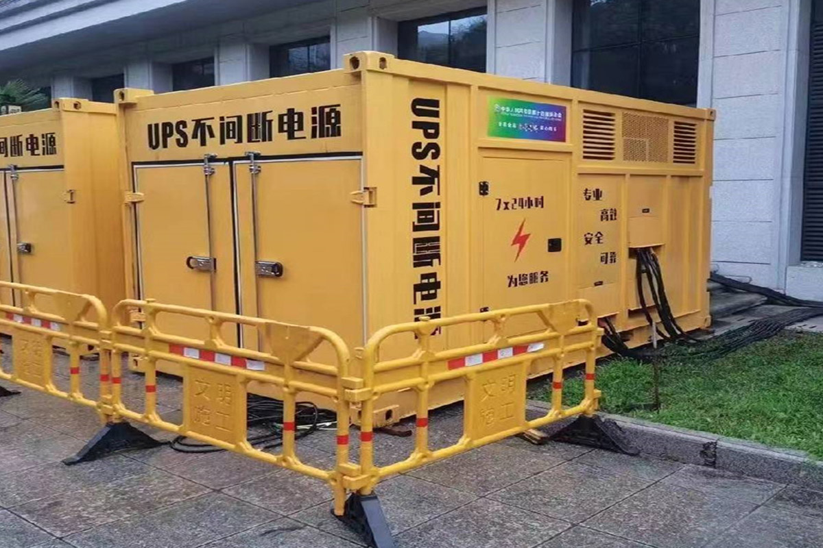 洛浦发电机租赁施工现场