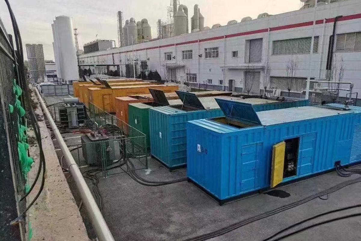 洛浦发电机租赁施工现场